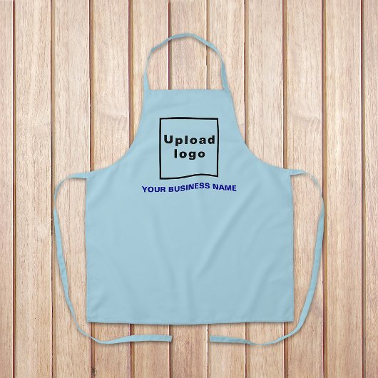 Firmenname und Logo auf Light Blue Polyester Schürze