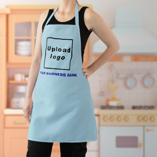 Firmenname und Logo auf Light Blue Polyester Schürze