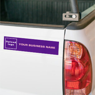 Firmenname und Logo auf Lila Autoaufkleber