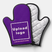 Firmenname und Logo auf Lila Ofen-Mitt Ofenhandschuh (Vorderseite/Rückseite)