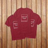 Firmenname und Logo auf Maroon T - Shirt