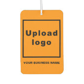 Firmenname und Logo auf Orange Air Freshener Autolufterfrischer (Vorderseite)