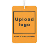 Firmenname und Logo auf Orange Air Freshener Autolufterfrischer (Rückseite)