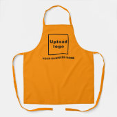 Firmenname und Logo auf Orange Color Polyester Schürze (Vorderseite)