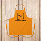 Firmenname und Logo auf Orange Color Polyester Schürze
