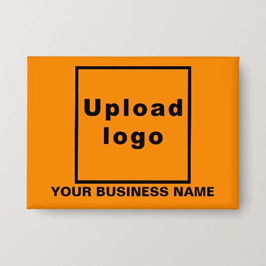 Firmenname und Logo auf Orange Rectangle Button (Vorderseite)