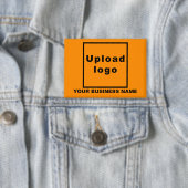 Firmenname und Logo auf Orange Rectangle Button (Insitu)