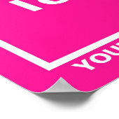 Firmenname und Logo auf Pink Square Poster (Ecke)