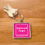Firmenname und Logo auf Pink Square Premium Schlüsselanhänger<br><div class="desc">Silberfarbener Schlüsselanhänger, den Sie anpassen können, um Ihren Firmennamen und Ihr Logo. Sie können es in Ihre Werbemittel, Werbegeschenke oder Geschenke an Ihre Kunden oder Kunden, um Ihren Markennamen zu fördern. Ein Accessoire, das Sie in Ihr Marketing-Material für Werbung für Ihr Unternehmen. Anpassbarer Schlüsselanhänger, mit dem Sie Markenbewusstsein schaffen können....</div>