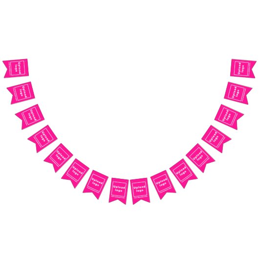 Firmenname und Logo auf rosa Frack Wimpelkette (Alle)