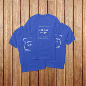 Firmenname und Logo auf Royal Blue T - Shirt