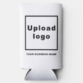 Firmenname und Logo auf Seltzer kann Cooler Weiß w Selters Dosenkühler (Vorderseite)