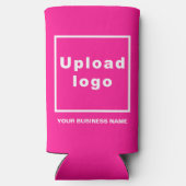 Firmenname und Logo auf Seltzer können Cooler rosa Selters Dosenkühler (Rückseite)