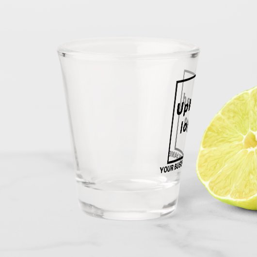 Firmenname und Logo auf Shootglas Schnapsglas (Links)