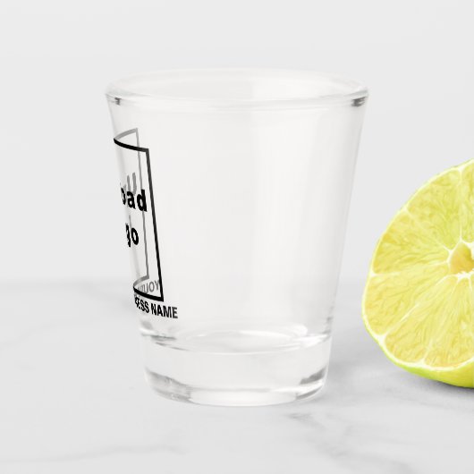 Firmenname und Logo auf Shootglas Schnapsglas (Rechts)