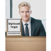 Firmenname und Logo auf weißem Acrylzeichen Acrylschild