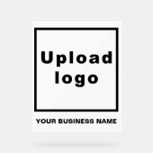 Firmenname und Logo auf weißem Acrylzeichen Acrylschild (Vorderseite)