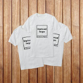 Firmenname und Logo auf weißem T - Shirt