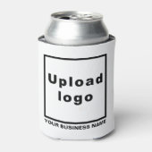Firmenname und Logo auf weißer Dose Dosenkühler (Kanne Vorderseite)
