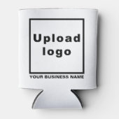 Firmenname und Logo auf weißer Dose Dosenkühler (Vorderseite)