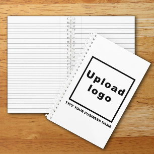 Firmenname und Logo auf White Spiral Notebook Notizblock
