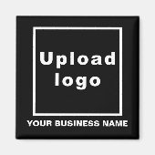 Firmenname und Logo Black Square Magnet (Vorne)
