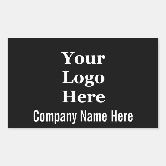 Firmenname und Logo der Firma Business Template hi Rechteckiger Aufkleber (Vorderseite)