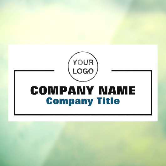 Firmenname und Logo Fensteraufkleber (Blatt 3)