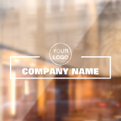 Firmenname und Logo Fensteraufkleber (Blatt 2)