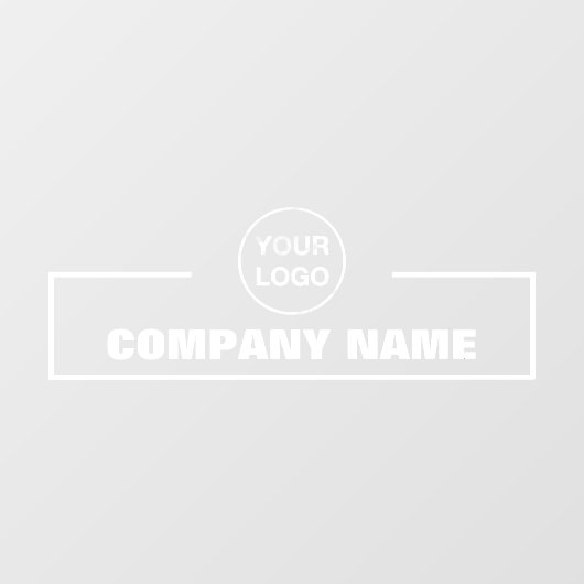 Firmenname und Logo Fensteraufkleber (Blatt)