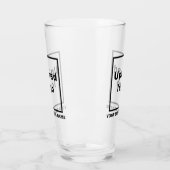 Firmenname und Logo für den Glass Cup Glas (Links)