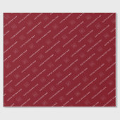 Firmenname und Logo für Weihnachten Red Custom Com Geschenkpapier (Flach)