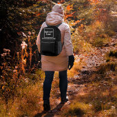 Firmenname und Logo im Black Backpack Bedruckter Rucksack