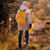 Firmenname und Logo im Orange Color Backpack Bedruckter Rucksack