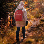 Firmenname und Logo im Red Backpack Bedruckter Rucksack