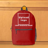 Firmenname und Logo im Red Backpack Bedruckter Rucksack