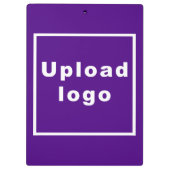 Firmenname und Logo in der Lila Zwischenablage Klemmbrett (Rückseite)