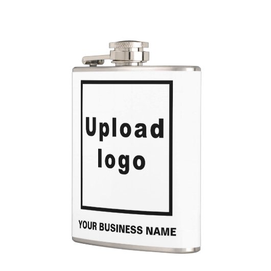 Firmenname und Logo in der Vinyl Wrapped Flask Flachmann (Links)