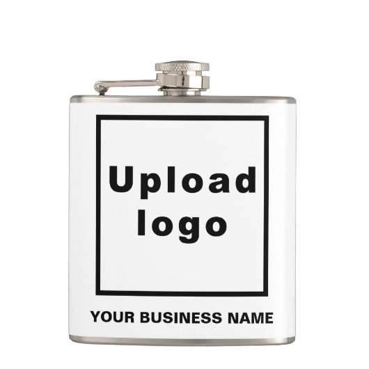 Firmenname und Logo in der Vinyl Wrapped Flask Flachmann (Vorderseite)