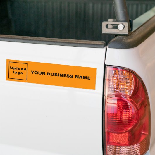 Firmenname und Logo in Orange Color Autoaufkleber (Auf Lkw)