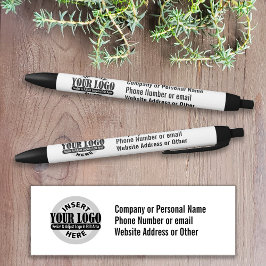 Firmenname und Logo mit 3 Textzeilen Kugelschreiber