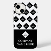 Firmenname und Logo-Muster Case-Mate iPhone Hülle (Rückseite)