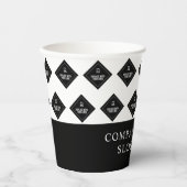 Firmenname und Logo-Muster Pappbecher (Vorderseite)