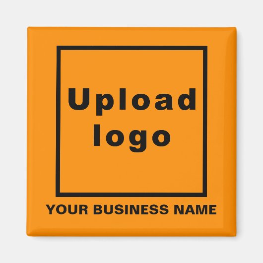 Firmenname und Logo Orange Square Magnet (Vorne)