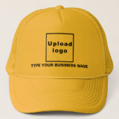 Firmenname und Logo Yellow Trucker Hat Truckerkappe (Vorderseite)