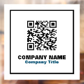 Firmenname und QR-Code Fensteraufkleber (Blatt 2)