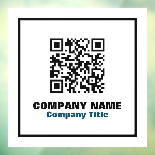 Firmenname und QR-Code Fensteraufkleber (Blatt 3)