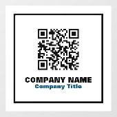 Firmenname und QR-Code Fensteraufkleber (Blatt)