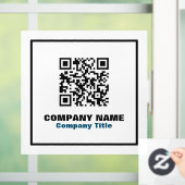 Firmenname und QR-Code Fensteraufkleber (Zuhause)