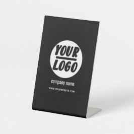 Firmenname und Werbeaktion Ihres Firmenlogos Sockelschild